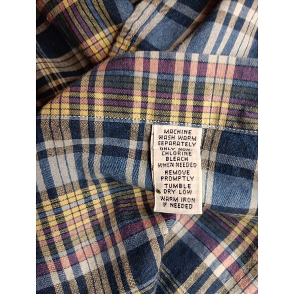 Mens Ralph Lauren Long Sleeve Button Down Shirt Medium Check Pattern - Picture 6 of 6